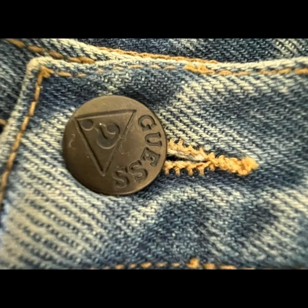 Vintage 80’s 90’s  Georges Marciano for Guess cotton blue jean mini skirt size 0 - Picture 7 of 9